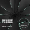 Hengdun 20-bone double keel fully automatic reverse umbrella, night reflective strip safety umbrella, reinforced water-repellent, wind-resistant and rainrainproof special weather umbrella, business commuting advertising gift umbrella, wholesale and customized LOGO details Picture